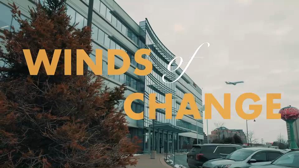 Winds of Change lecture screen and room